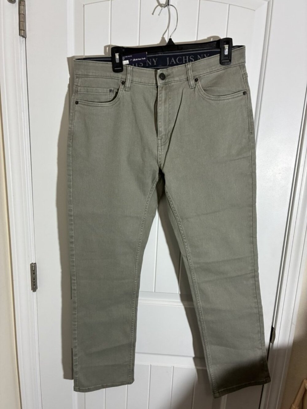 JACHS New York 5 Pocket Denim Pants In Olive Size 34 x 30